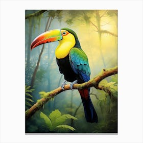 ropical Elegance: Keel-billed Toucan Wall Poster Canvas Print