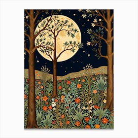 Moonlight In The Woods Canvas Print