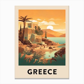 Vintage Travel Poster Greece 10 Canvas Print