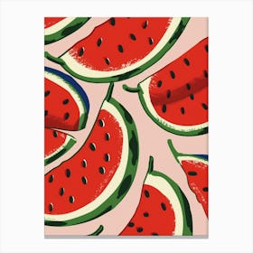 Watermelon Pattern Illustration 3 Canvas Print