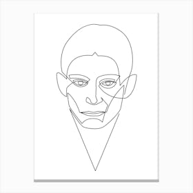 Kafka Canvas Line Art Print