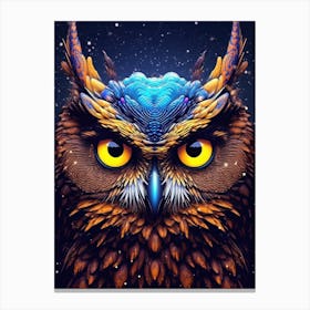 Tripping Owl in Space Canvas Print