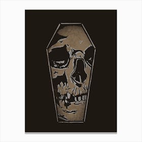 Coffin Skull Canvas Print