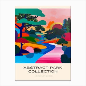 Abstract Park Collection Poster Kenrokuen Garden Kanazawa Japan 3 Canvas Print