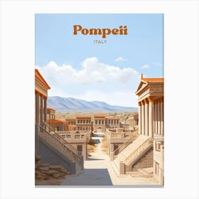 Pompeii Italy History Travel Art Canvas Print