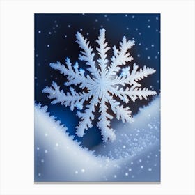 Stellar Dendrites, Snowflakes, Soft Colours Canvas Print
