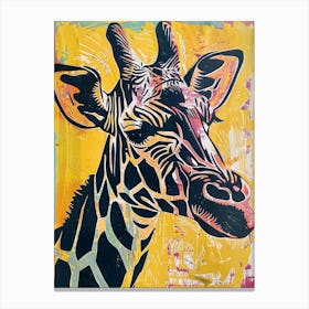 Zoo Austin Texas Colourful Blockprint 1 Canvas Print