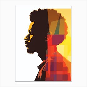 Afro Collage Red  Canvas Print