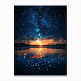 Night Sky With Stars And Milky 2 Canvas Print