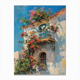 Balcony Painting In Almeria 2 Canvas Print