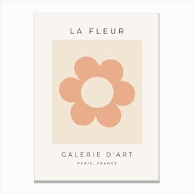 La Fleur | 04 - Flower Retro Earth Tones Floral Canvas Print