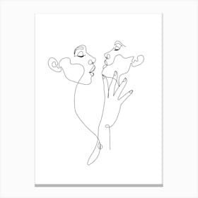 Be With You A Canvas Line Art Print