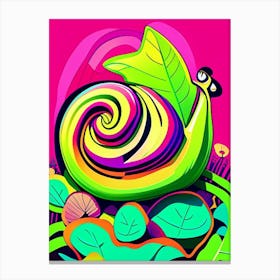 Garden Snail 1 Pop Art Canvas Print