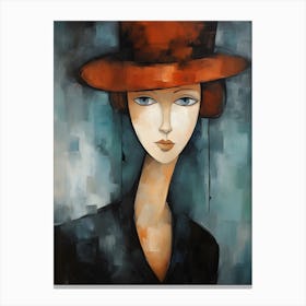 Contemporary art of woman's portrait 11 Canvas Print