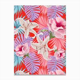 Tropical Nature Pattern Canvas Print