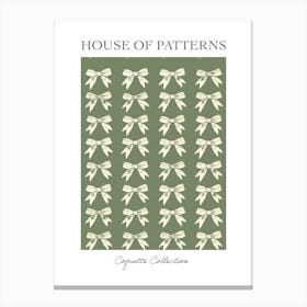 Sage Bows 1 Pattern Poster Canvas Print