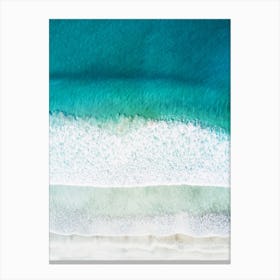 Greece, Seaside, beach and wave #3. Aerial view beach print. Sea foam Canvas Print