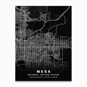 Mesa Arizona USA Black Map Toile