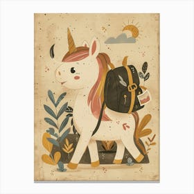Explorer Unicorn Muted Pastels 2 Canvas Print