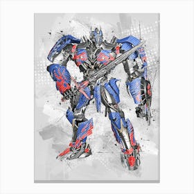 Optimus Prime Drawing Canvas Print