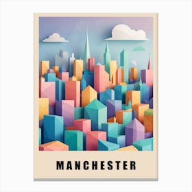 Manchester City Low Poly (20) Canvas Print