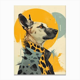 Dog In A Jacket Canvas Print