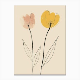 Jacksonville Flower Market Boho Minimalist Style Canvas Print