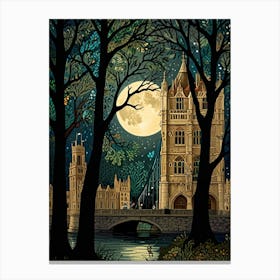 William Morris London Tower Bridge Canvas Print