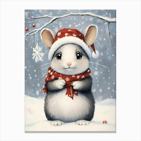 Christmas Chinchilla Canvas Print