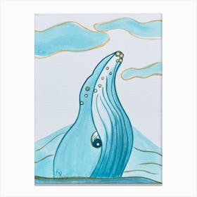 Dreamy Whale Canvas Print