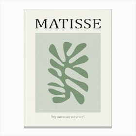 Inspired by Matisse - Green Flower 01 Canvas Print