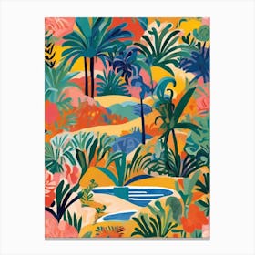 Colorful landscape Tropical Jungle Canvas Print