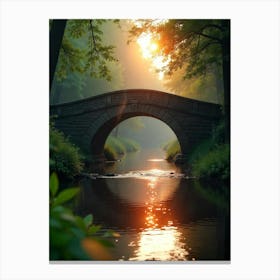 Bridge In The Woods Canvas Print