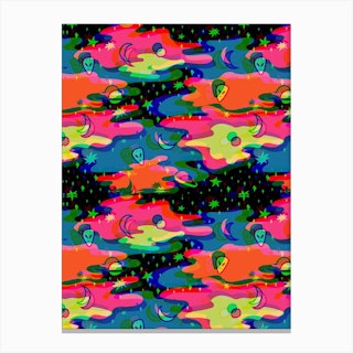Psychedelic Space Canvas Print