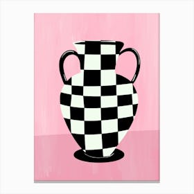 Checkered Vase Canvas Print