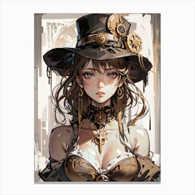 Steampunk Girl Canvas Print