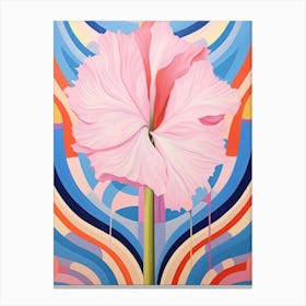 Gladiolus 1 Hilma Af Klint Inspired Pastel Flower Painting Canvas Print