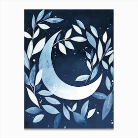 Moon And Leaves Canvas Print Art Canvas Print