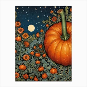 William Morris Pumpkin In The Moonlight Canvas Print