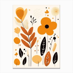 Autumn Leaves And Flowers Canvas Print