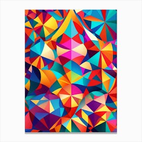 Abstract Background With Triangles Canvas Print