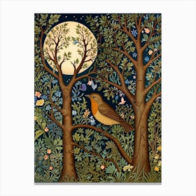 William Morris Robin In The Woods Canvas Print