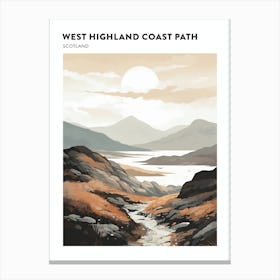 West Highland Coast Path Scotland 3 Hiking Trail Landscape Poster Canvas Print
