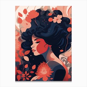 Bloom Body Woman Boho Illustration 5 Canvas Print