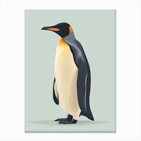 Emperor Penguin Cooper Bay Minimalist Illustration 3 Canvas Print