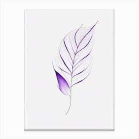 Lavender Leaf Abstract Canvas Print