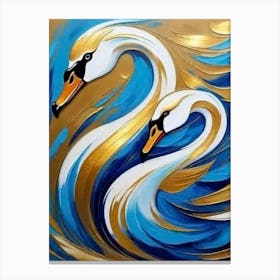 Two Swans Canvas Print