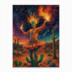 Fire Dancer Canvas Print