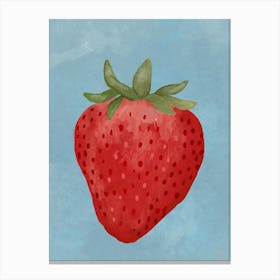 Strawberry Watercolor Painting Canvas Print