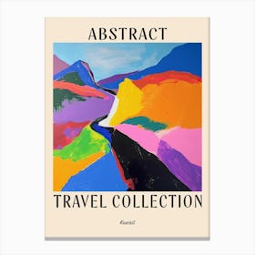 Abstract Travel Collection Poster Kuwait 4 Canvas Print